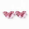 Transparent Spray Painted Glass Beads LS-GLAA-S190-018A-02-2