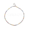 Natural Quartz Crystal & Glass Seed Bead Beaded Necklaces for Women NJEW-JN04262-1