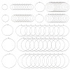168Pcs 7 Styles 316L Surgical Stainless Steel Hoop Earring Findings STAS-TA0002-82-2