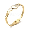 304 Stainless Steel Micro Pave Clear Cubic Zirconia Hollow Oval Hinged Bangles for Women LS-BJEW-E099-02G-1