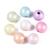 Luminous UV Plating Opaque Acrylic Beads OACR-Q204-14-2