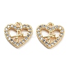 Brass Micro Cubic Zirconia Charms KK-Q789-28G-1