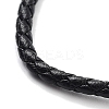Braided Round Imitation Leather Bracelets Making BJEW-H610-03G-09-3