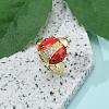 Brass Micro Pave Clear Cubic Zirconia Open Cuff Rings RJEW-R024-01G-2