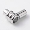 Column Brass Magnetic Clasps with Glue-in Ends KK-F358-03-A-NR-3