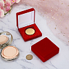 Square EVA Covered with Velveteen Commemorative Coin Storage Cases with Sponge Inside CON-WH0201-005C-4