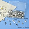 100Pcs 10 Styles Tibetan Style Alloy Pendant FIND-CJ0001-74-9