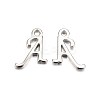 Platinum Plated Alloy Letter Pendants PALLOY-J718-01P-2