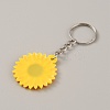 Cute Sunflower Keychain KEYC-WH0029-60-2