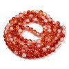 Crackle Baking Painted Imitation Jade Glass Beads Strands DGLA-T003-6mm-10-3