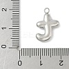 304 Stainless Steel Initial Pendants STAS-S186-12T-P-3