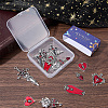 16Pcs 8 Styles Hallowmas Alloy Enamel Pendants ENAM-SC0007-39-6