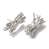 Brass Stud Earring Findings KK-U038-01P-2