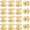 20Pcs Brass Lotus Beads KK-BBC0015-59-1