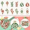 24Pcs 12 Styles Christmas Theme Alloy Enamel Pendants ENAM-FS0004-32-2