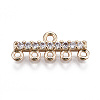 Brass Micro Pave Clear Cubic Zirconia Chandelier Component Links KK-S359-163-RS-1