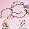 2Pcs 2 Colors Polyester Artificial Rose Garland Headbands Hair Vine AJEW-CP0008-26D-5