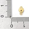 Brass Pave Cubic Zirconia Heart Connector Charms KK-G548-18G-02-3