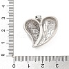 Brass Micro Pave Clear Cubic Zirconia Pendants KK-C064-01P-3