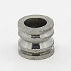Tarnish Resistant 201 Stainless Steel Large Hole Column Textured Beads LS-STAS-G037-09-1