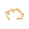 Ion Plating(IP) 304 Stainless Steel Wave Open Cuff Ring for Women X-RJEW-H107-04G-2