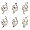 Brass Magnetic Clasps with Loops KK-TA0007-35-NF-1