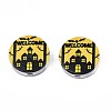 Halloween Printed Natural Wood Beads WOOD-T021-74-2