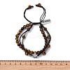 Adjustable Natural Tiger Eye & Hematite Braided Bead Bracelets BJEW-U035-01B-5