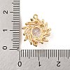 Brass Pave Clear Cubic Zirconia Connector Charms KK-S389-40G-3