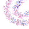 Transparency Electroplate Glass Beads Strands GLAA-T023-38A-04-3