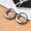 316 Surgical Stainless Steel Hoop Earrings EJEW-G416-42C-P-2