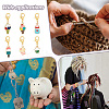 Alloy Enamel Pendant Locking Stitch Markers HJEW-AB00170-5