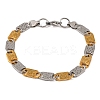 201 Stainless Steel Mariner Link Chain Bracelets BJEW-B078-59GP-1
