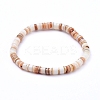 Natural Shell Stretch Beaded Bracelets BJEW-JB05183-03-1