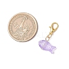 Transparent Spray Painted Glass Pendant Decorations HJEW-JM03293-02-3