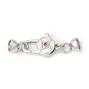 Brass Micro Pave Cubic Zirconia Lobster Claw Clasps KK-U059-51P-1