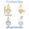 8Pcs 2 Colors Rack Plating Brass Micro Pave Cubic Zirconia Pendants KK-BC0011-95-2