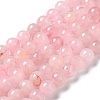 Natural Rose Quartz Dyed Beads Strands X-G-B046-07-1