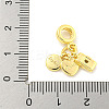 Rack Plating Brass Micro Pave Cubic Zirconia European Dangle Charms KK-P270-02A-G-3