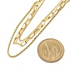 304 Stainless Steel 3 Layer Necklaces for Women NJEW-C084-03G-6