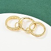 Brass Micro Pave Cubic Zirconia Plain Band Finger Rings for Women RJEW-P160-01D-G-3