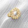 Brass Micro Pave Cubic Zirconia Cuff Rings RJEW-D323-02G-3