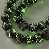 Handmade Gold Sand Lampwork Beads Strands LAMP-T007-06A-3