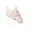 Dragon Resin with Natural Rose Quartz Chips Inside Display Decorations PW-WG37610-04-1