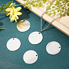 304 Stainless Steel Stamping Blank Tag Pendants STAS-UN0016-31P-4