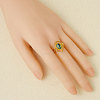 304 Stainless Steel with Natural Shell Cuff Open Rings for Women SL7571-4-4
