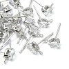 SHEGRACE Brass Clear Cubic Zirconia Teardrop Stud Earring Findings XGR0104P-116P-1