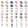 48PCS 24 Style Rack Plating Alloy Enamel Pendants ENAM-CA0001-57-1
