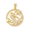 Ocean Brass Micro Pave Cubic Zirconia Pendants LS-KK-K411-04B-G-1