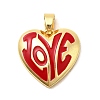 Brass Enamel Pendants KK-I378-19G-B-2
